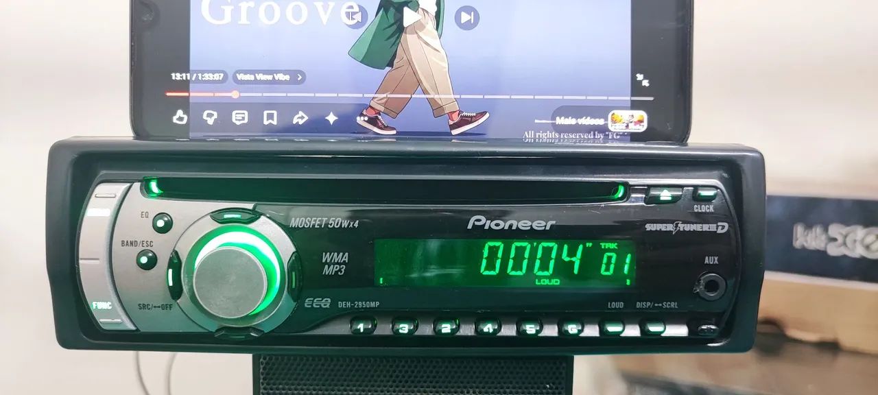 Radio Cd Pioneer Deh-2950MP Com Bluetooth e Led - Foto 2