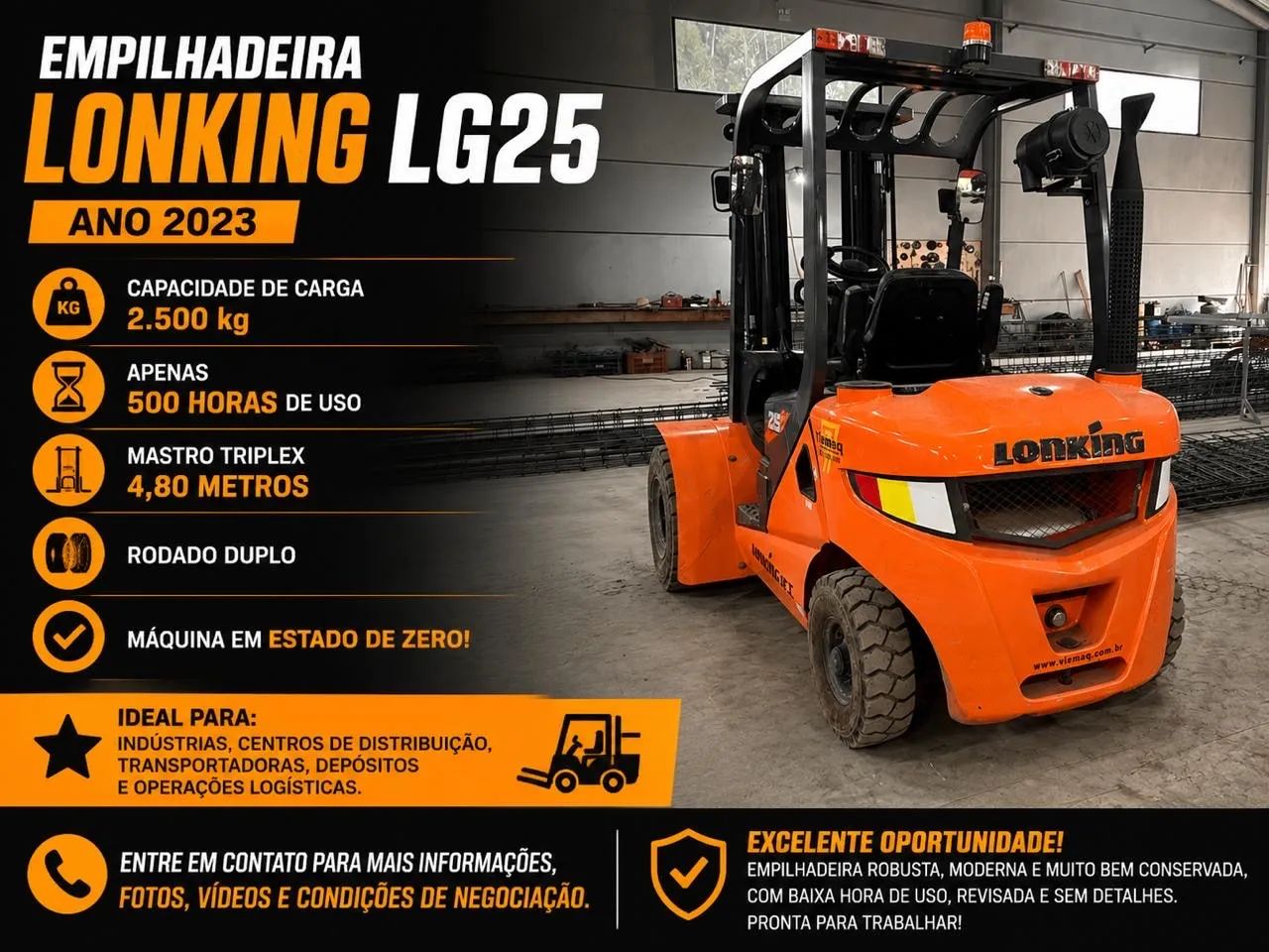 Empilhadeira a diesel Triplex - Foto 3