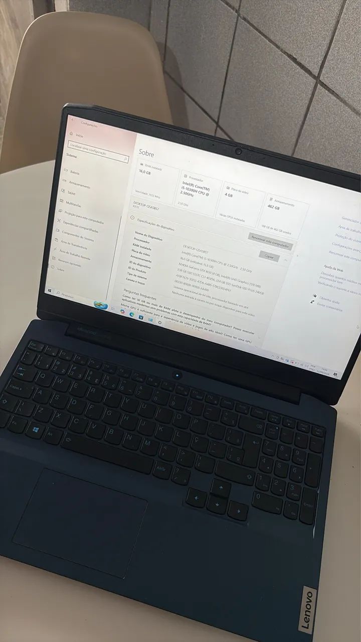 ? NOTEBOOK LENOVO i5 + GTX 1650 + 16GB RAM | 2 SSDs  - Foto 2