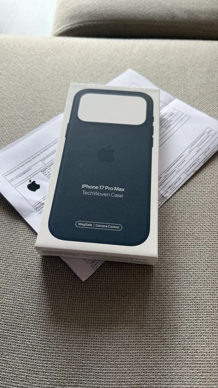 Capa de tecido TechWoven com MagSafe para iPhone 17 Pro Max - Azul - Foto 4