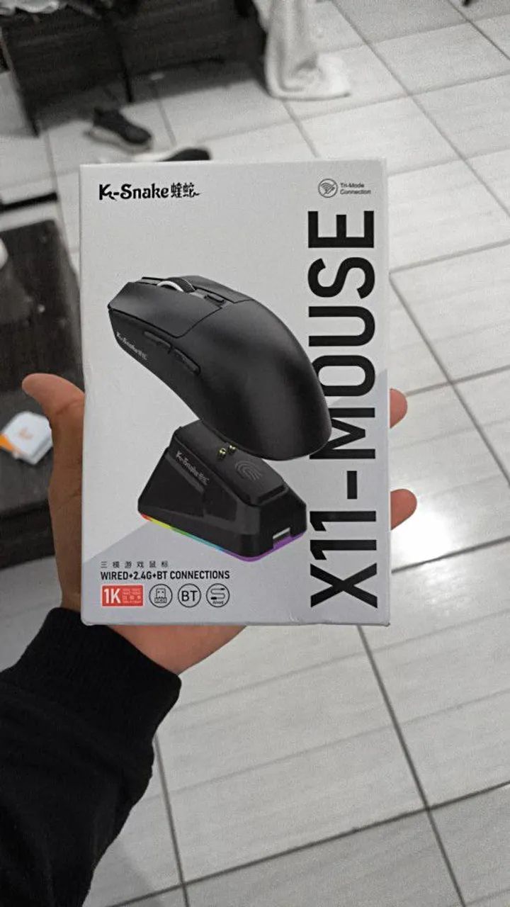 Mouse X11 K-Snake Tri-Mode Base Car. PRETO NOVO