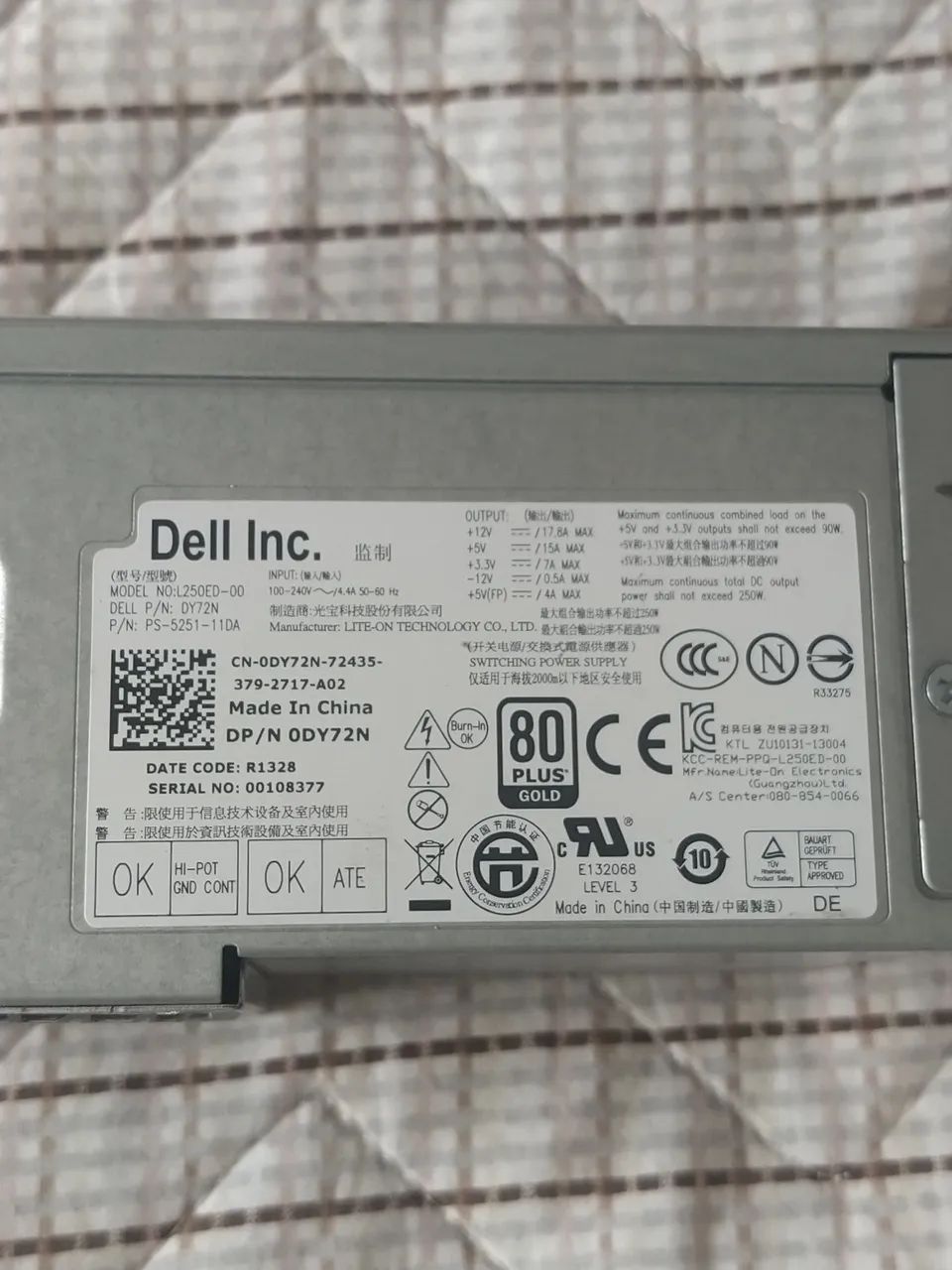 Fonte PC DELL mod. L250ED-00 - Foto 4