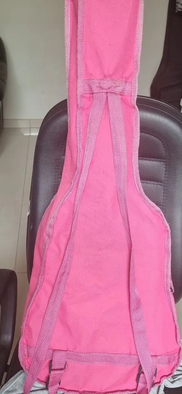 Violão Infantil lilás Madrid MD36 com capa rosa - Foto 5