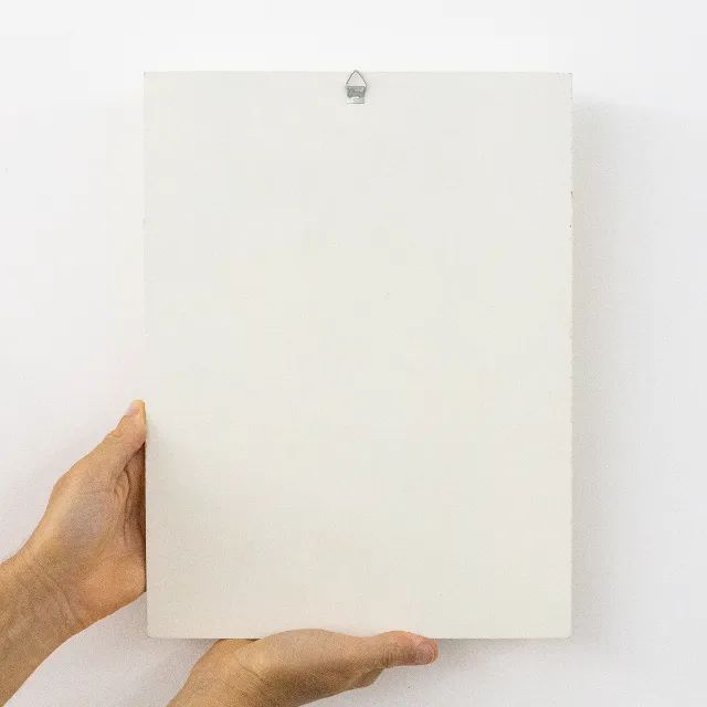 Quadro Retangular Com Vasinho Mdf 12mm Branco 34,5x26cm - Foto 2