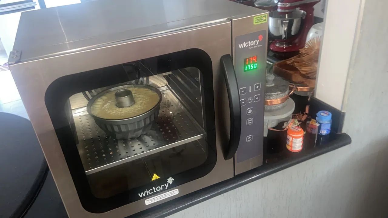 Forno Elétrico Convecção Wictory W5 60L 5 Prateleiras Vapor Cinza