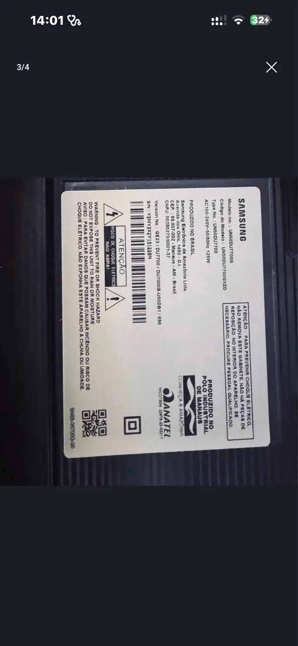 Vendo TV Samsung 50 polegadas 4k422080271720140801