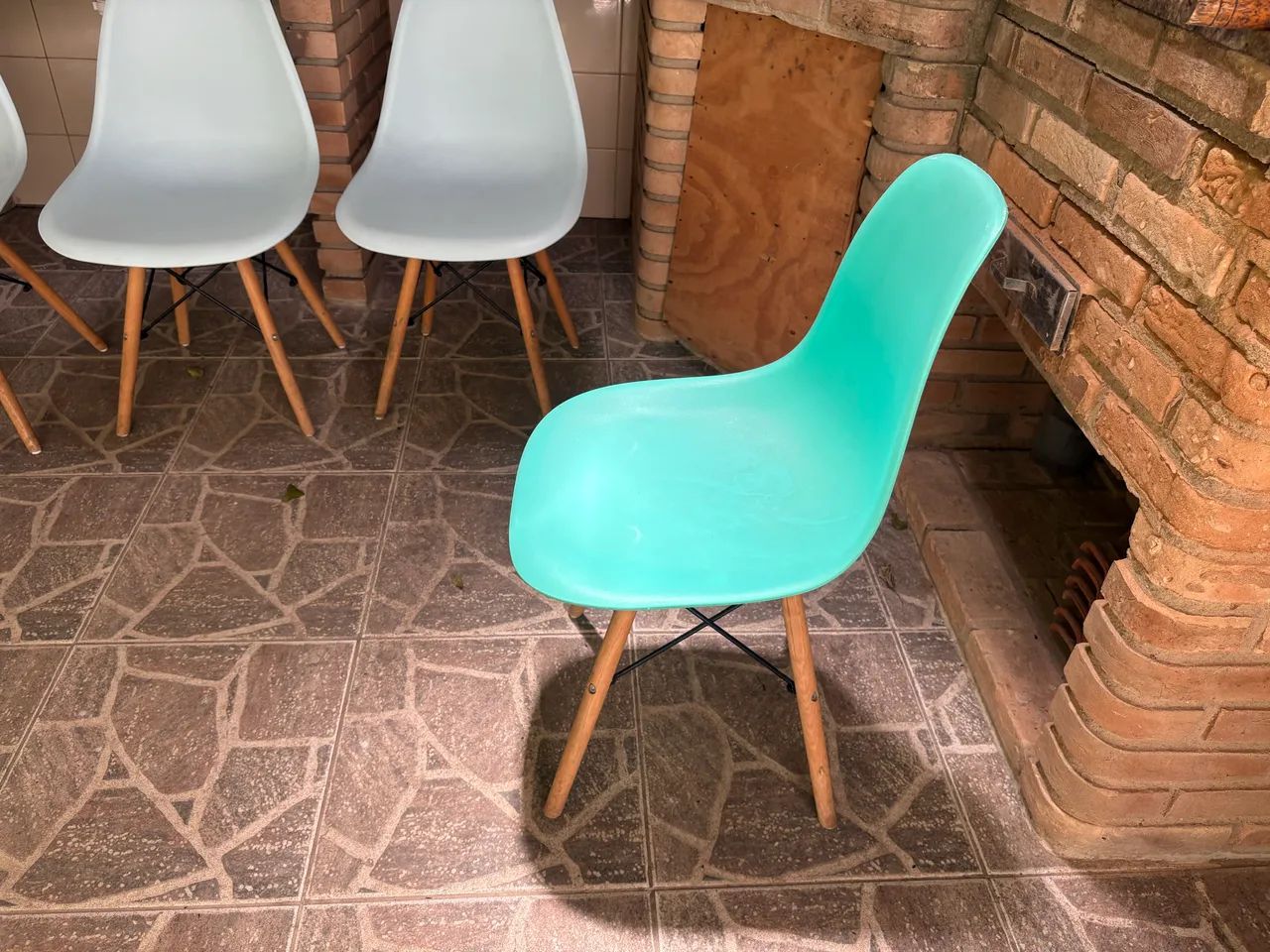 Cadeira Eames Eiffel Verde Água  - Foto 2
