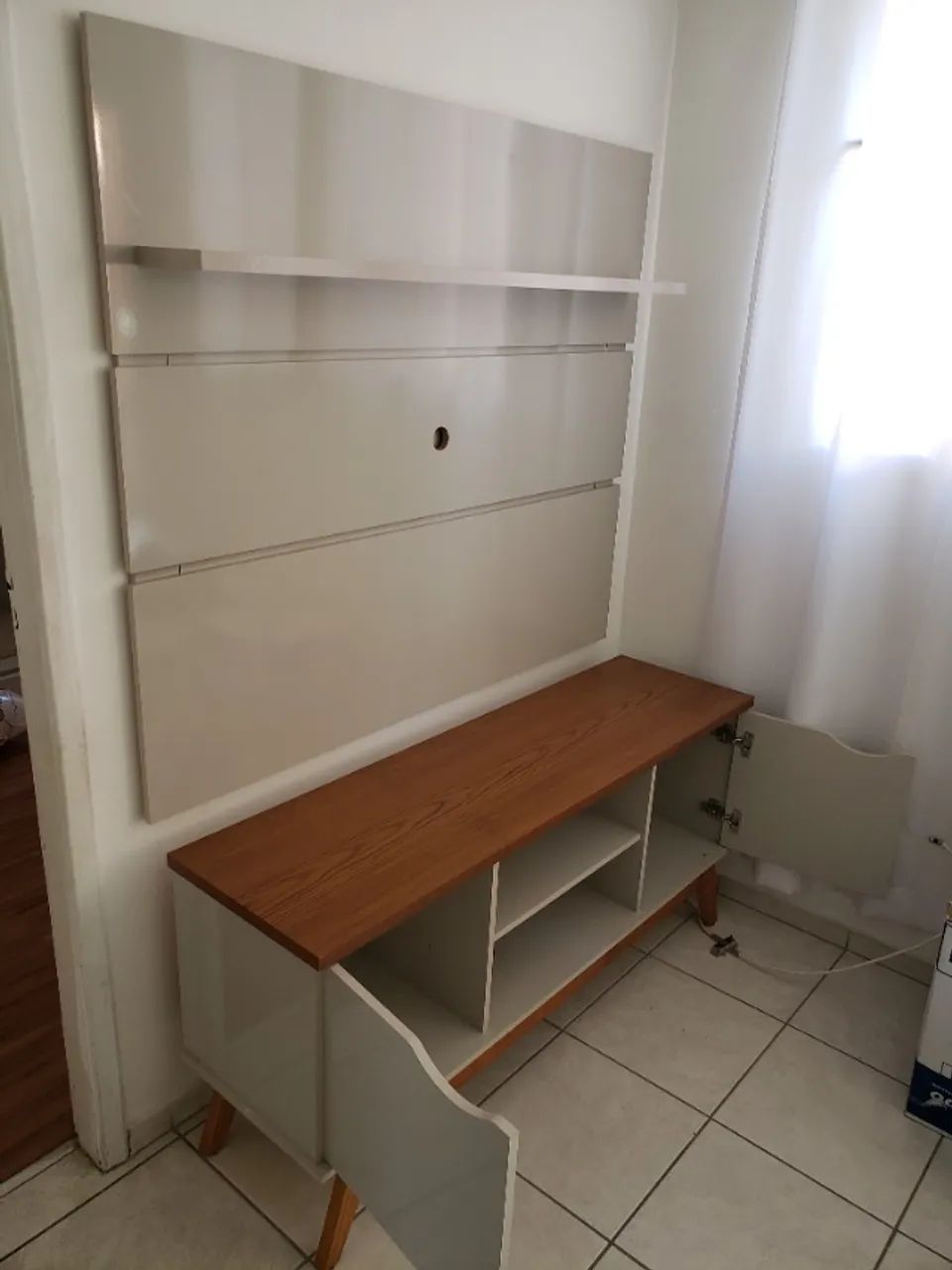 Rack Prisma 1.4, com 02 portas e duas prateleiras- para TV até 46 polegadas - Foto 2
