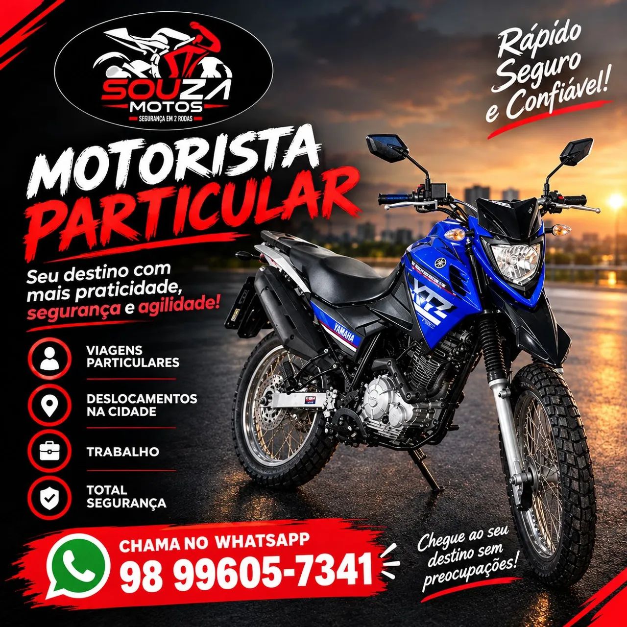 Motorista motouber particular 