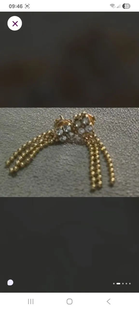 Brinco Bijuterias dourado - Foto 2