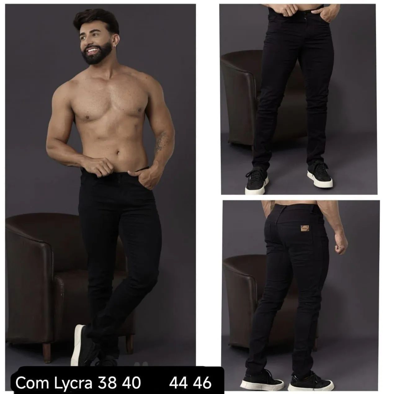 Calças Brim com Laycra - Foto 4