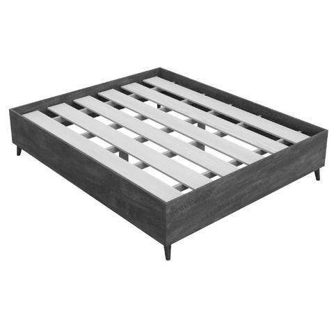 Cama Box Base Casal 1.4 Lisboa - Castanho e Branco - Foto 5