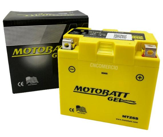 Bateria 100% Gel Motobatt Mtz6s 6ah Nxr Bros 150 2009/. 160 Cg 125/150 Fan 2009/. - Foto 4