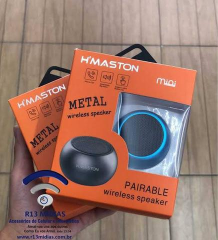 Caixa De Som H Maston Metal Bluetooth Original Android iOS Música