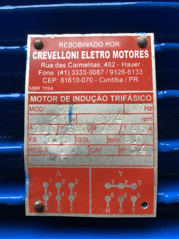 Motor elétrico weg 30cv 2 pólos trifásico 220/380v - Foto 4
