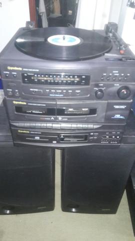 Gradiente laser strike 3x1 funciona toca disco e radio