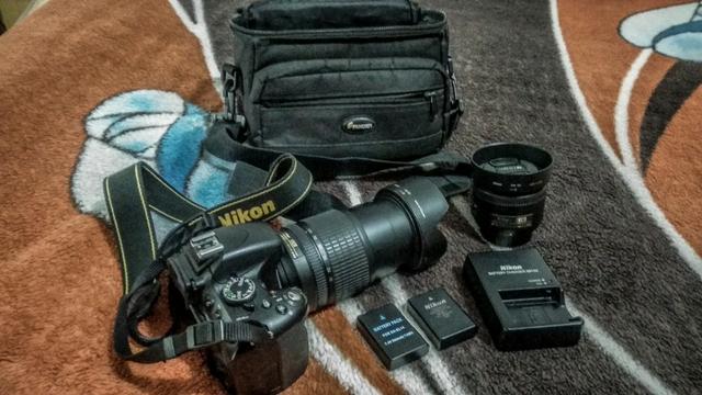 Nikon D5100 + Lente Nikkor 18-105 VR + Nikkor 35mm 1.8 + Bateria Extra