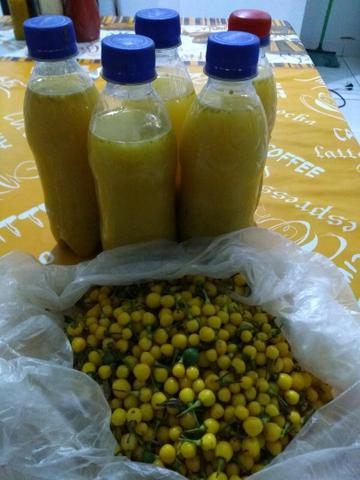 Molhos e a pimenta em natura, temos valores na unidade e em quantidade