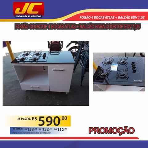 Fogão cooktop Atlas +Balcão
