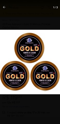 Fita Gold prótese capilar  - Foto 2