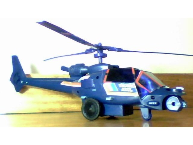 Miniatura Helicóptero Trovão Azul Glasslite