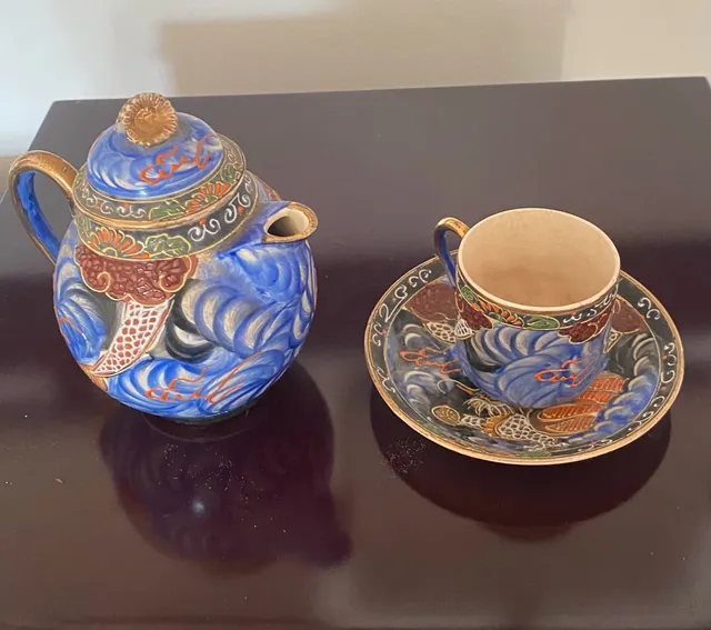 Jogo Antigo de Xícara Chá, Café e Bolo - Porcelana Casca de Ovo | Móvel de  Antiquário Porcelana Japonesa Usado 59087117 | enjoei