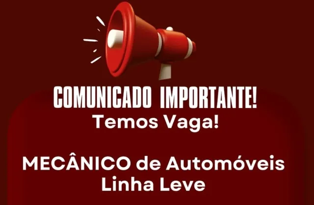 Mecânico de Automóveis - Auxiliar de Mecânico