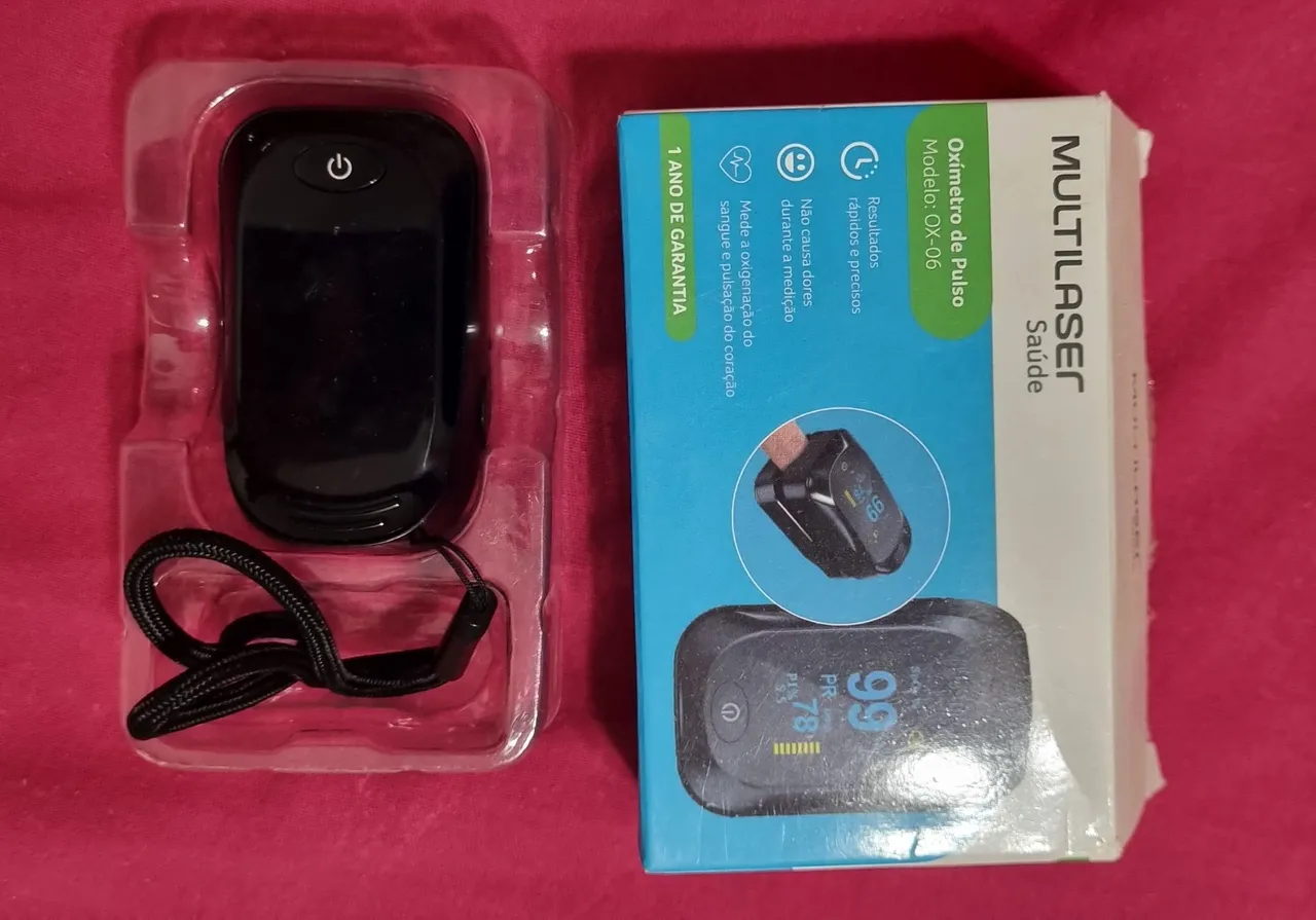 oximetro de pulso multilaser com 2 pilas