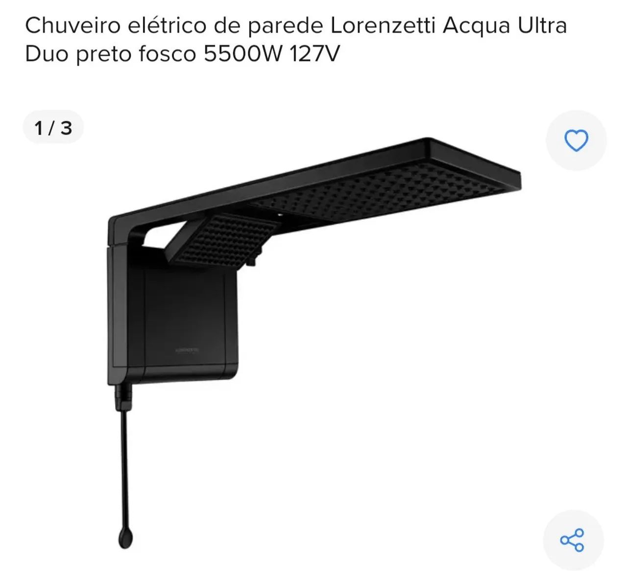 Chuveiro Elétrico Lorenzetti Acqua Duo Eletrônico Matte Black  - Foto 5