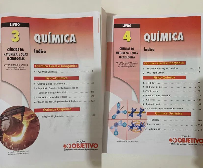 livros de química volumes 3 e 4 colégio objetivo - Foto 2
