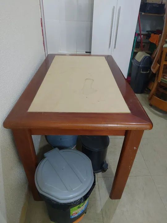 Mesa de madeira maciça retangular   - Foto 4