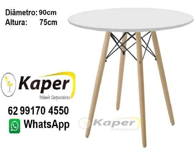 Mesa redonda 90cm eifel ( nova ) Promoção