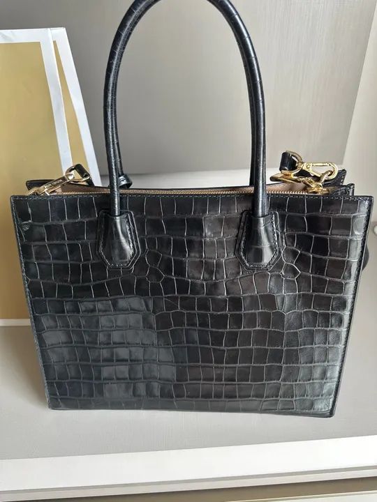 Bolsa Michael Kors Croco Preta - Foto 5