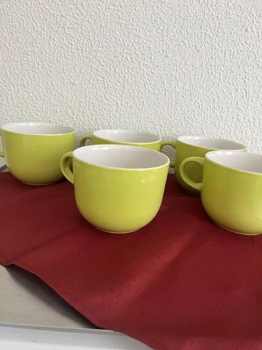 Jogo de Xícaras de Chá - Verde - 6 Peças - Foto 2