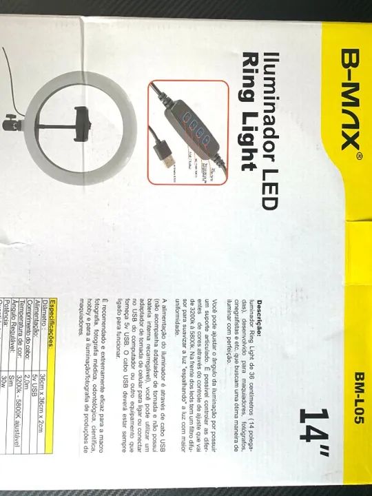 Ring Light B-max 36cm - Iluminação Profissional para Fotos e Vídeos! - Foto 2