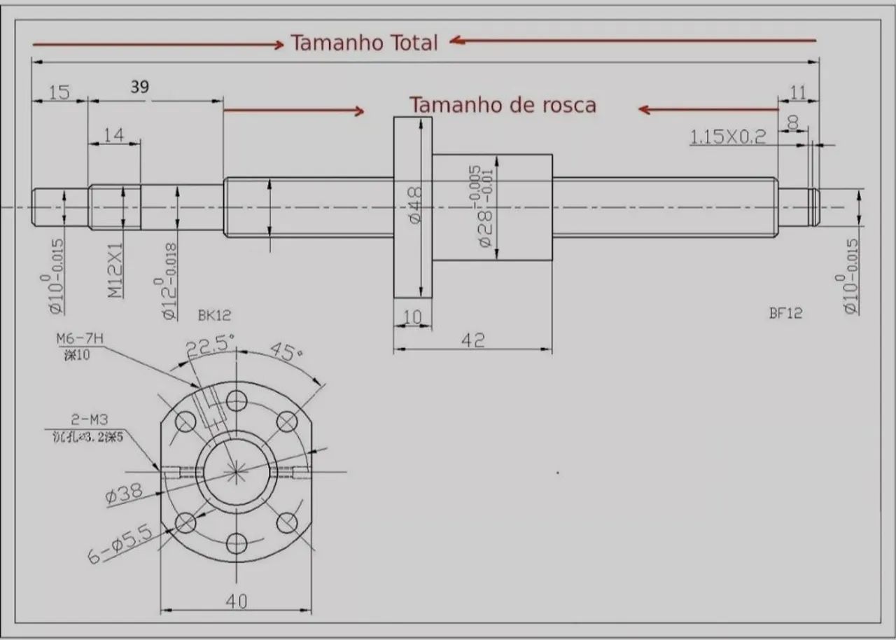 Kit Fuso de esferas 16mm passo 5 para CNC - Foto 4