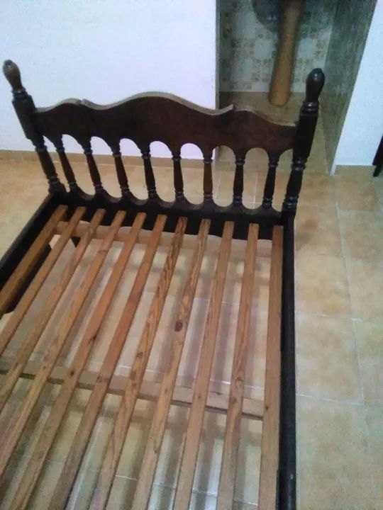 Conjunto de camas de madeira maciça móveis gramado. Oferta - Foto 2
