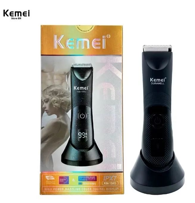 Máquina de depilação e Cabelo Kemei KM-1840 - Alta Potência e Design Moderno