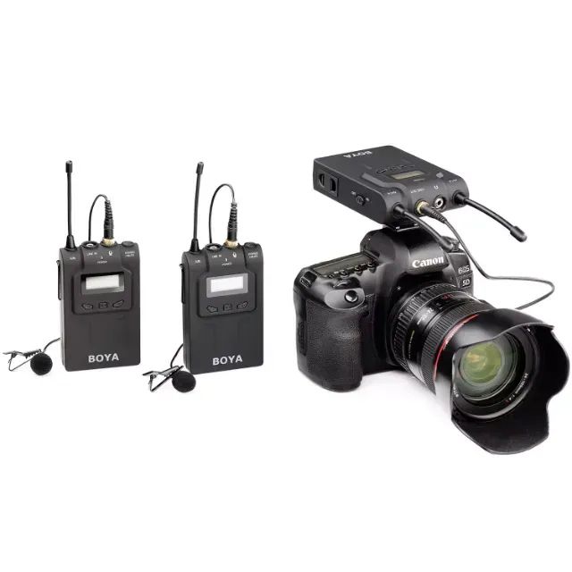 Sistema Duplo Microfone Lapela BOYA Condensador Omnidirecional - Foto 2