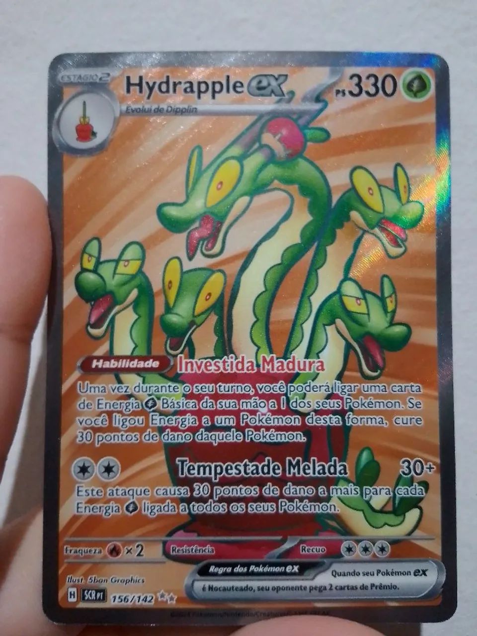 Carta Pokémon Hydrapple EX - 156/142 - SCR