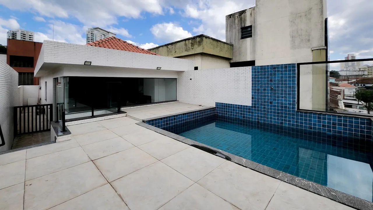 Casa sobreposta alta a venda com 4 suítes, piscina e churrasqueira no Boqueirão em Santos - Foto 2