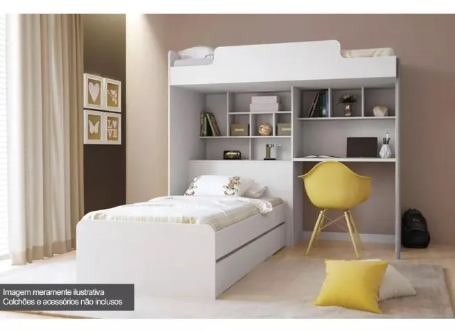 Cama Beliche Treliche Armário Móvel Dormitório