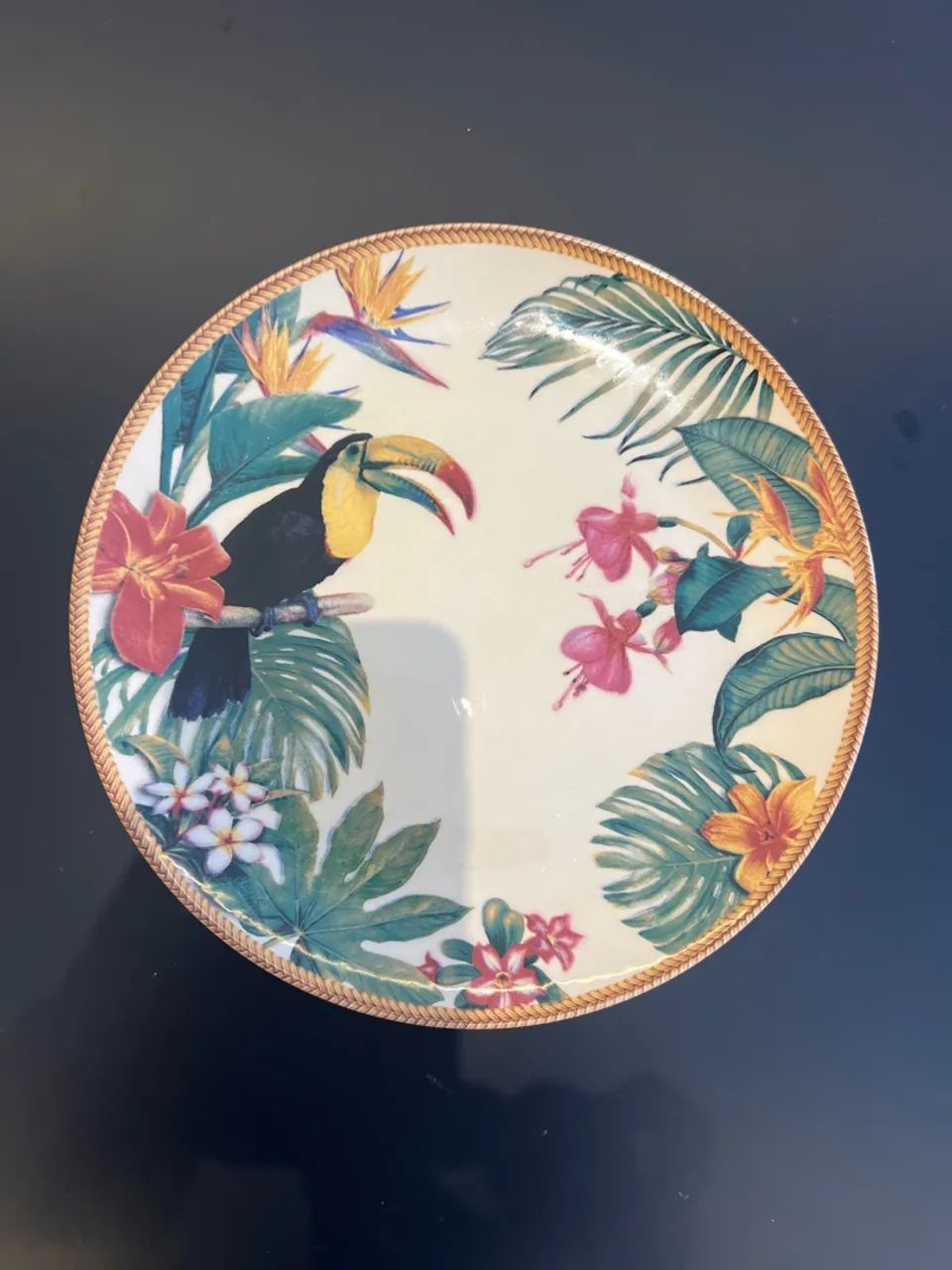 Jogo de Pratos de Cerâmica com Design Tropical - Foto 2