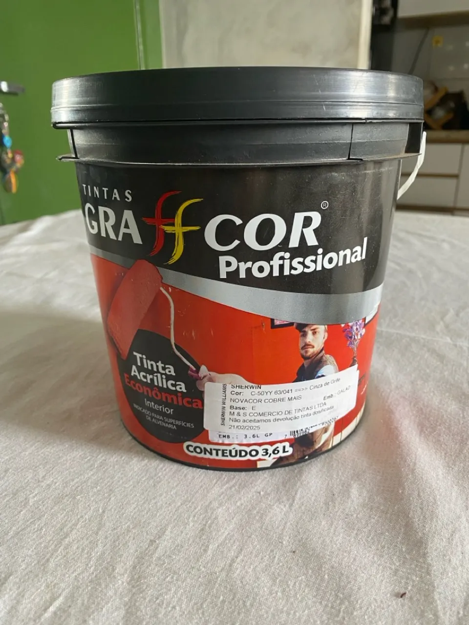 Tinta Acrílica Econômica Grafcor 3,6L
