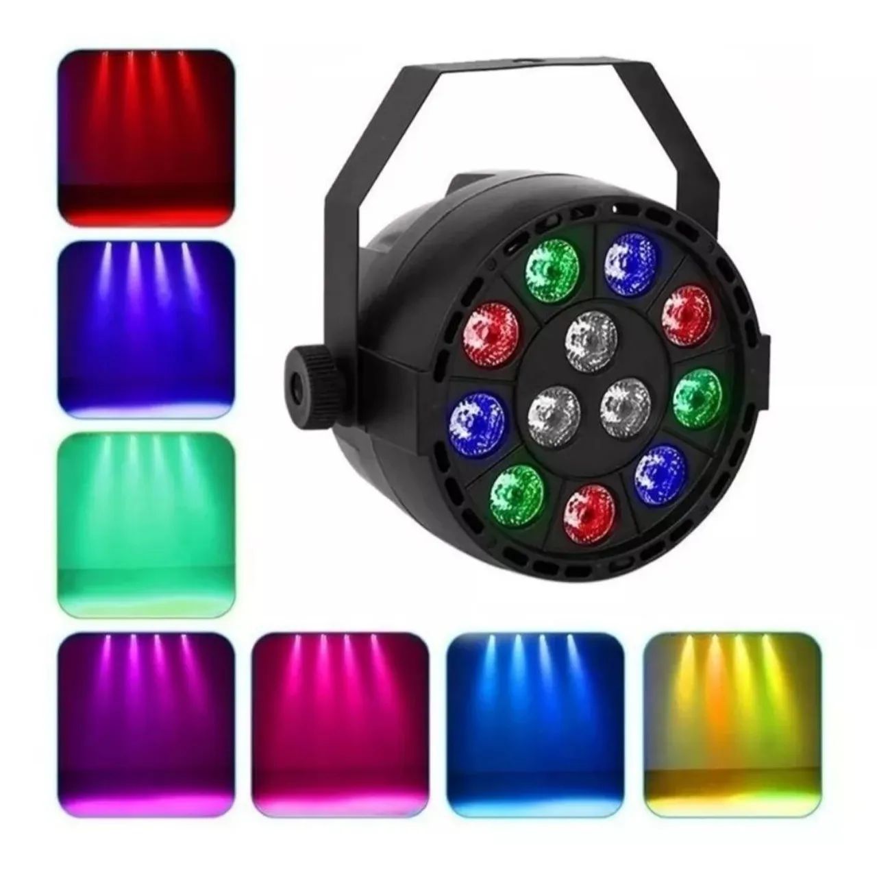 4x kit de Iluminação LED RGB 12 Leds Festa Disco - Foto 2