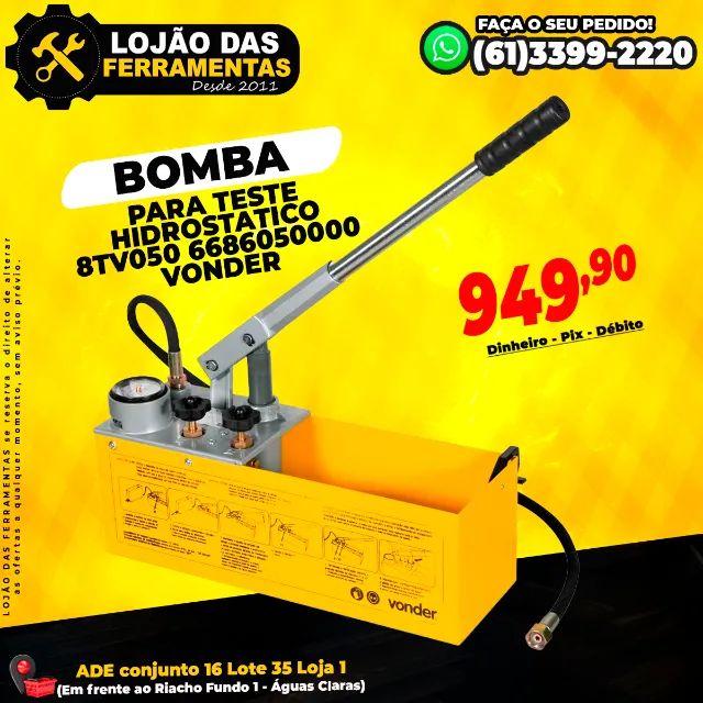 Bomba Para Teste Hidrostatico 8TV050  * Vonder