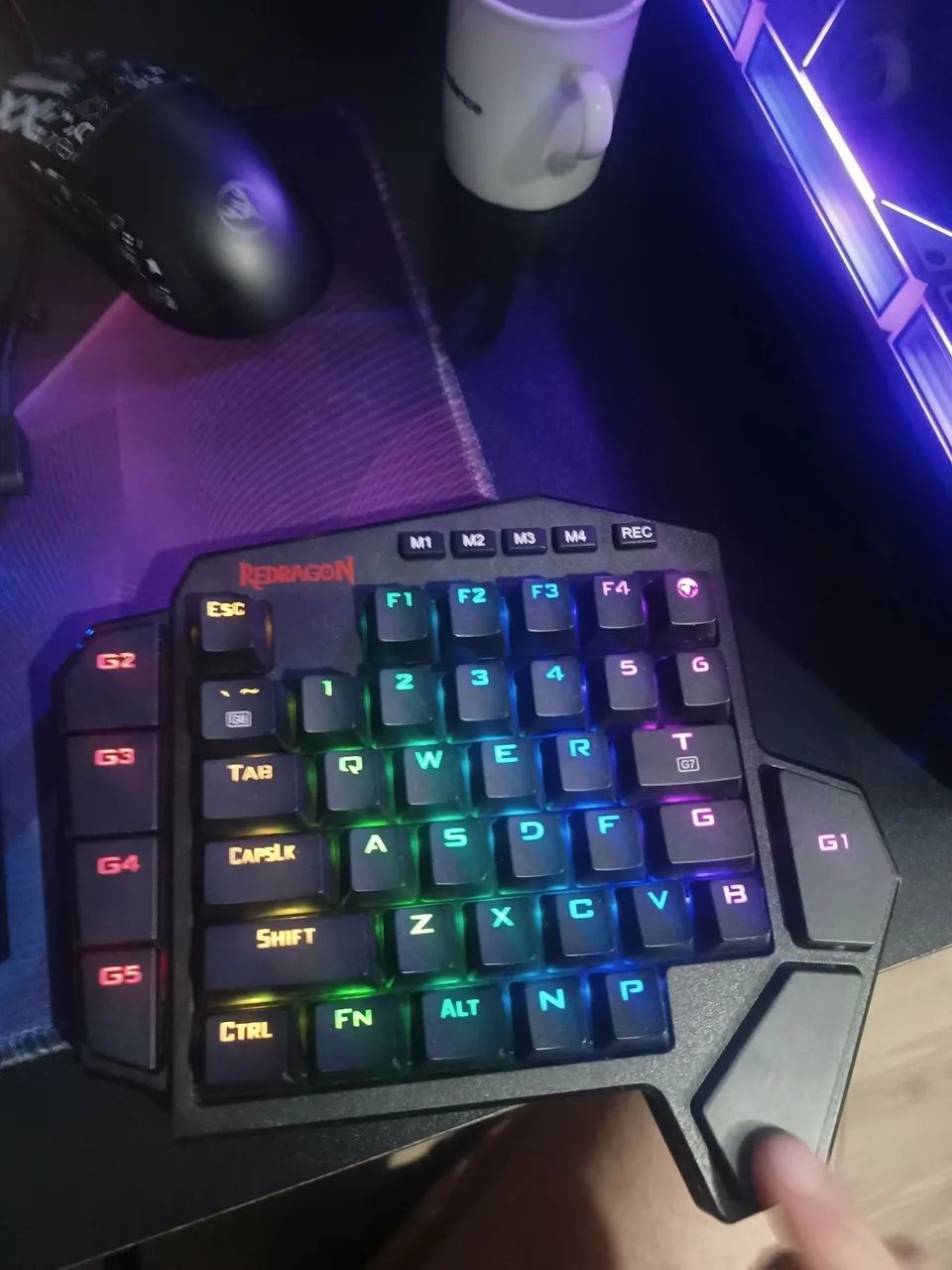 Teclado Redragon K585rgb Preto One Hand Sem Fio