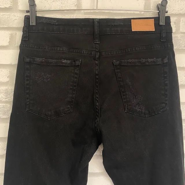 Calça Preta Jeans Destroyed Raizz Tamanho 40 - Foto 3