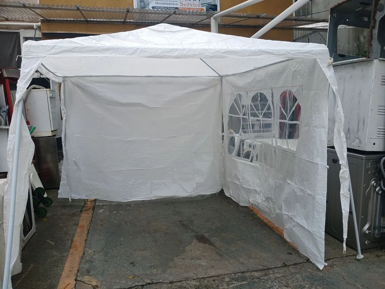 Gazebo ráfia mor com paredes tamanho 2.40 - Foto 3