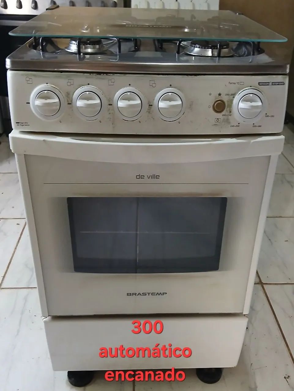 FOGÃO BRASTEMP 4 BOCAS (GÁS ENCANADO)